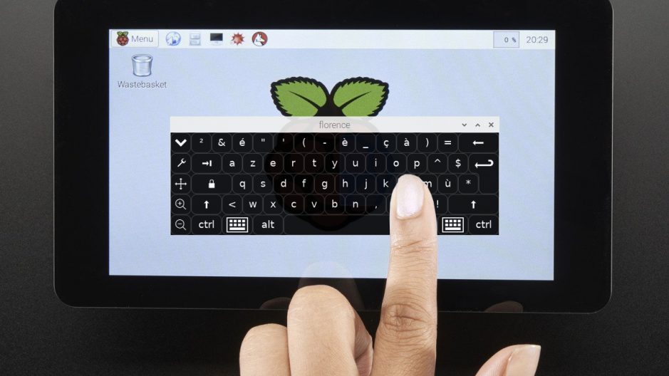 Clavier virtuel sur une Raspberry Pi tactile.